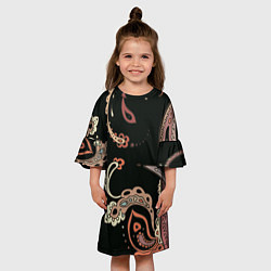 Платье клеш для девочки Расписной узор, цвет: 3D-принт — фото 2