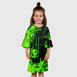 Платье клеш для девочки LINEAGE 2, цвет: 3D-принт — фото 2