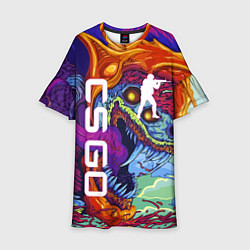 Платье клеш для девочки CS GO HYPERBEAST, цвет: 3D-принт