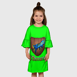 Платье клеш для девочки Terraria, цвет: 3D-принт — фото 2