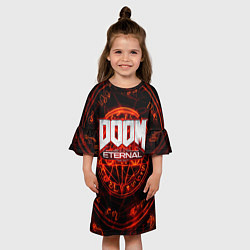 Платье клеш для девочки DOOM, цвет: 3D-принт — фото 2