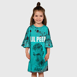 Платье клеш для девочки Lil Peep, цвет: 3D-принт — фото 2