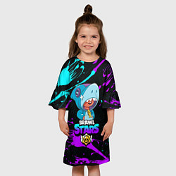 Платье клеш для девочки BRAWL STARS LEONS HARK, цвет: 3D-принт — фото 2