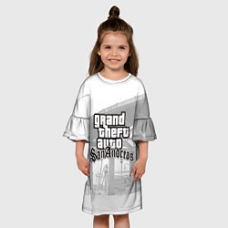 Платье клеш для девочки GTA SanAndreas, цвет: 3D-принт — фото 2