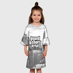 Платье клеш для девочки GTA SanAndreas, цвет: 3D-принт — фото 2