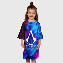 Платье клеш для девочки ASSASSINS CREED, цвет: 3D-принт — фото 2