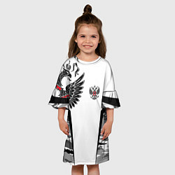Платье клеш для девочки Камуфляж Россия, цвет: 3D-принт — фото 2