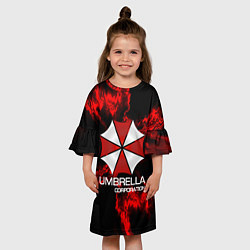 Платье клеш для девочки UMBRELLA CORP, цвет: 3D-принт — фото 2