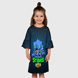 Платье клеш для девочки Brawl stars, цвет: 3D-принт — фото 2