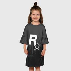 Платье клеш для девочки ROCKSTAR, цвет: 3D-принт — фото 2