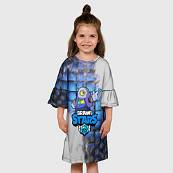 Платье клеш для девочки BRAWL STARS:RICOCHET, цвет: 3D-принт — фото 2