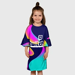 Платье клеш для девочки TWITCH, цвет: 3D-принт — фото 2