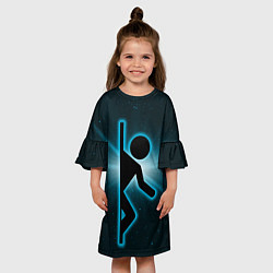 Платье клеш для девочки Portal space, цвет: 3D-принт — фото 2