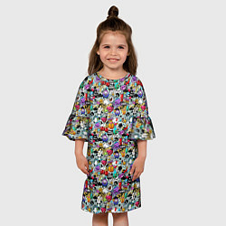 Платье клеш для девочки Stickerboom, цвет: 3D-принт — фото 2