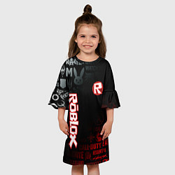 Платье клеш для девочки ROBLOX цвета 3D-принт — фото 2