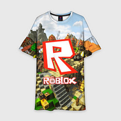 Платье клеш для девочки ROBLOX, цвет: 3D-принт