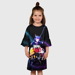 Платье клеш для девочки Brawl Stars CROW, цвет: 3D-принт — фото 2