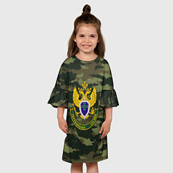 Платье клеш для девочки Пограничная служба, цвет: 3D-принт — фото 2