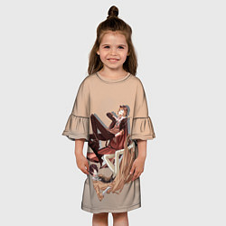 Платье клеш для девочки Дазай и Чуя, цвет: 3D-принт — фото 2