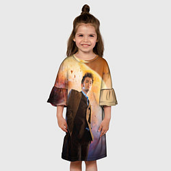 Платье клеш для девочки DOCTOR WHO, цвет: 3D-принт — фото 2