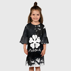 Платье клеш для девочки ЧЁРНЫЙ КЛЕВЕР, цвет: 3D-принт — фото 2