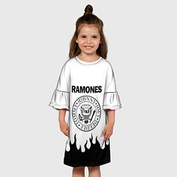Платье клеш для девочки RAMONES, цвет: 3D-принт — фото 2