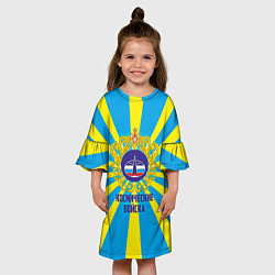 Платье клеш для девочки Космические войска, цвет: 3D-принт — фото 2