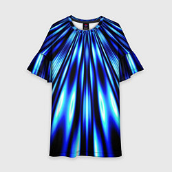 Платье клеш для девочки Световые Лучи, цвет: 3D-принт