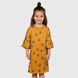 Платье клеш для девочки CoronaVirus, цвет: 3D-принт — фото 2