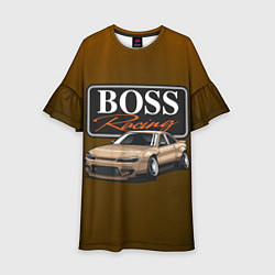 Платье клеш для девочки Boss Racing, цвет: 3D-принт