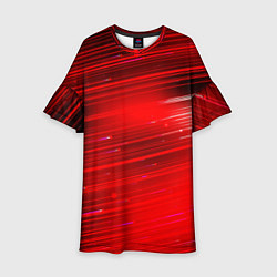 Платье клеш для девочки Красный свет, цвет: 3D-принт