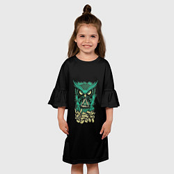 Платье клеш для девочки Owl 1, цвет: 3D-принт — фото 2