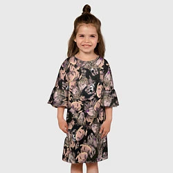 Платье клеш для девочки Juice WRLD, цвет: 3D-принт — фото 2