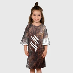 Платье клеш для девочки Stigmata logo, цвет: 3D-принт — фото 2