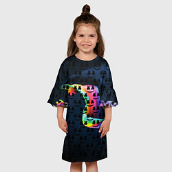 Платье клеш для девочки MARSMELLO, цвет: 3D-принт — фото 2
