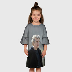 Платье клеш для девочки ДОКТОР КТО, цвет: 3D-принт — фото 2