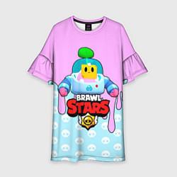 Платье клеш для девочки BRAWL STARS SPROUT 10, цвет: 3D-принт
