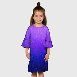 Платье клеш для девочки Звёздное небо, цвет: 3D-принт — фото 2