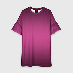 Платье клеш для девочки Neon-Fit - Фиолетовый неон, цвет: 3D-принт