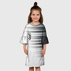 Платье клеш для девочки Форма Ювентуса, цвет: 3D-принт — фото 2