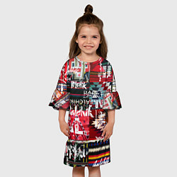 Платье клеш для девочки Balchik pattern, цвет: 3D-принт — фото 2