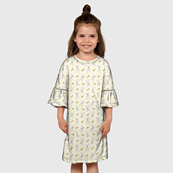 Платье клеш для девочки Багз Банни паттерн, цвет: 3D-принт — фото 2