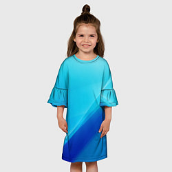 Платье клеш для девочки Волна, цвет: 3D-принт — фото 2