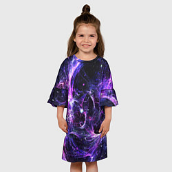 Платье клеш для девочки SPACE, цвет: 3D-принт — фото 2