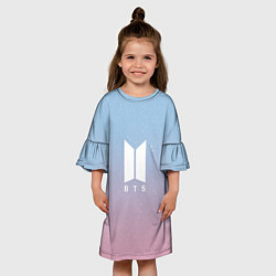 Платье клеш для девочки BTS, цвет: 3D-принт — фото 2