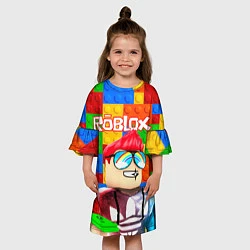 Платье клеш для девочки ROBLOX 3, цвет: 3D-принт — фото 2
