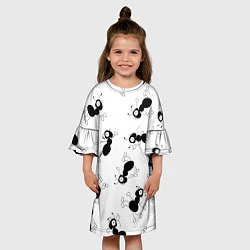 Платье клеш для девочки Муравьи, цвет: 3D-принт — фото 2