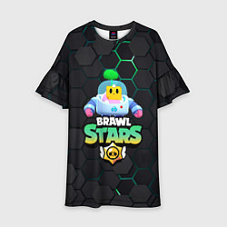 Платье клеш для девочки Sprout Brawl Stars, цвет: 3D-принт