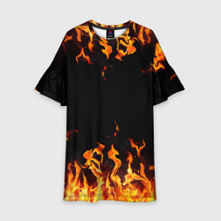 Платье клеш для девочки FIRE ОГОНЬ, цвет: 3D-принт