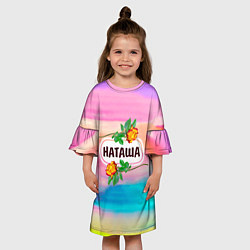 Платье клеш для девочки Наташа, цвет: 3D-принт — фото 2